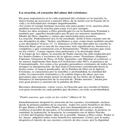 Padre nuestro san juan crisostomo