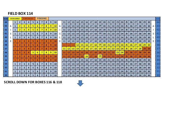 Padres seating chart