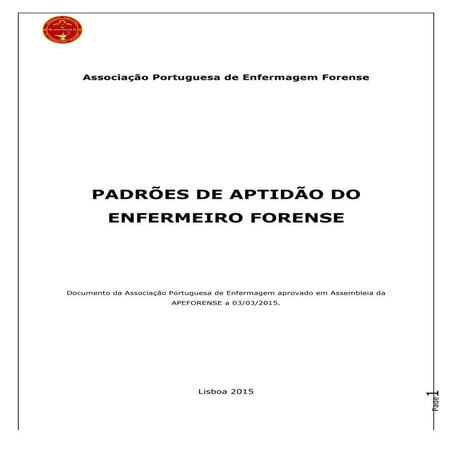 Padrões de aptidão do enfermeiro forense