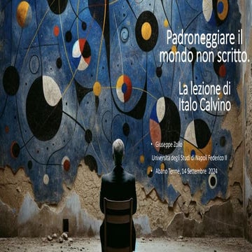 Complexity Literacy Meeting 2024 - La lezione di Italo Calvino - di G. Zollo