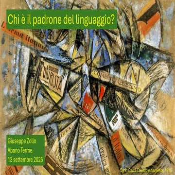 Complexity Literacy Meeting 2025 - "Chi è il Padrone del Linguaggio?" - Confe...