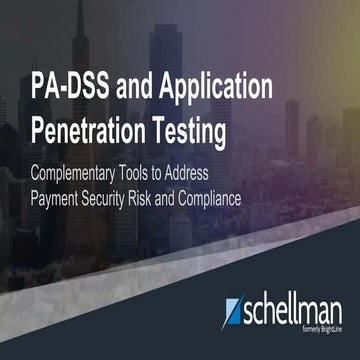 PA-DSS and Application Penetration Testing