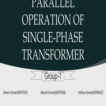 Parallel operation of transformer