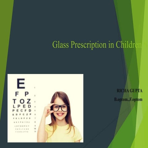 Glass prescription in children