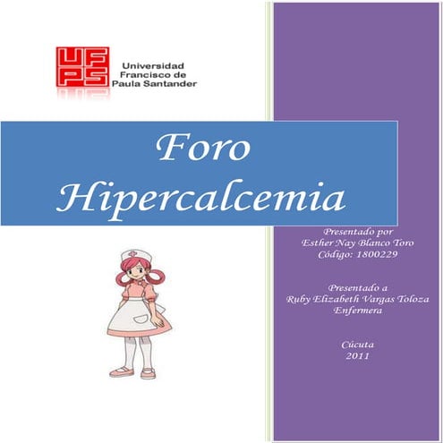 Proceso de atención de enfermería para hipercalcemia