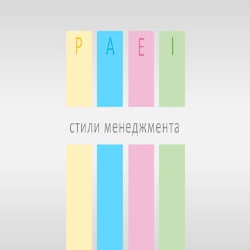 PAEI -стили менеджмента | PPT
