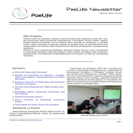 5th PaeLife Newsletter (Polish)