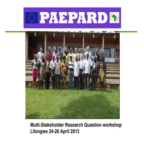 Paepard presentation  lilongwe april 2013