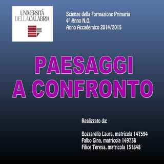Paesaggi a confronto scuola primaria