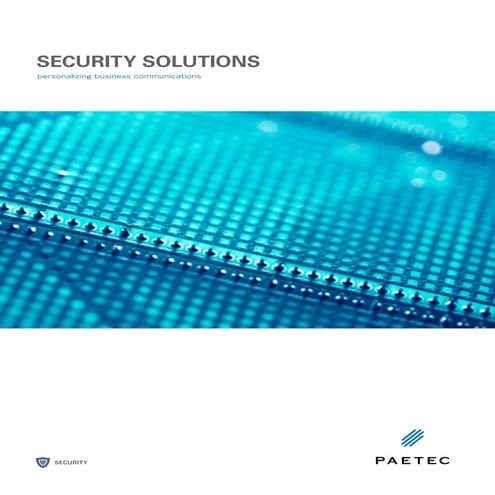 Paetec security solutions brochure