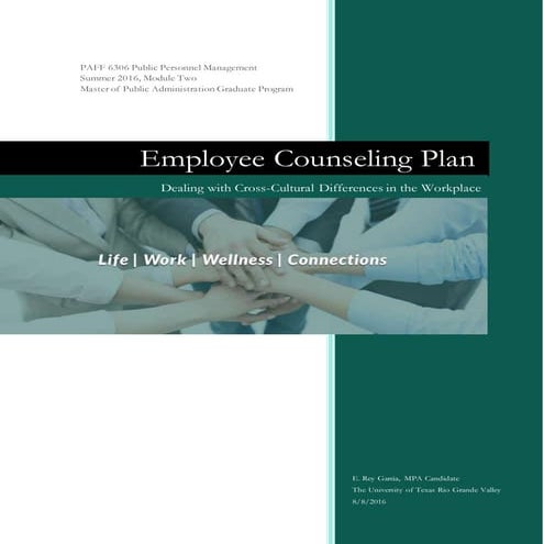 Employee Counseling Plan - Dealing with Cross-Cultural Differences in the Workplace