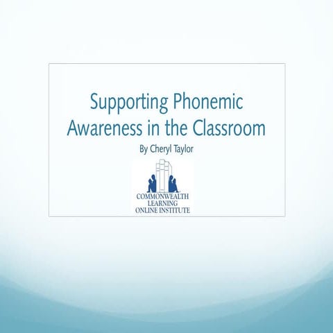 Phonemic awareness powerpoint