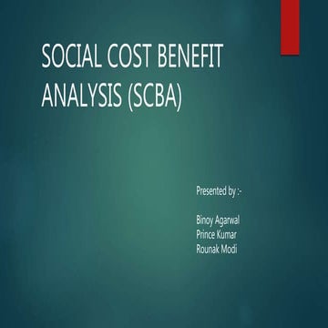 Social cause and benefit analysis