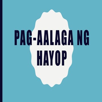 Pag-aalaga ng Hayop