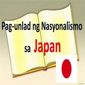 Pag unlad ng nasyonalismo sa japan