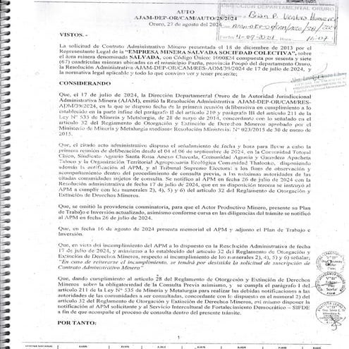 Empresa Minera Salvada Sociedad Colectiva