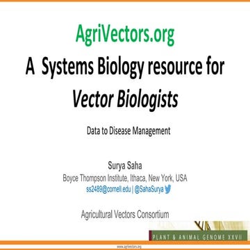 AgriVectors: A Data and Systems Resource for Arthropod Vectors of Plant Diseases