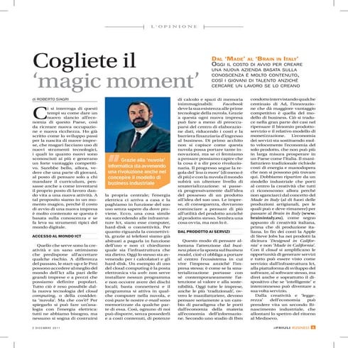 Opinione: Dal ‘Made’ al ‘Brain' in Italy