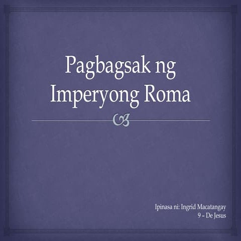 Pagbagsak ng Imperyong Roma