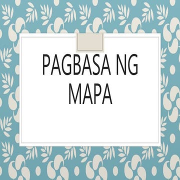 Pagbasa ng mapa