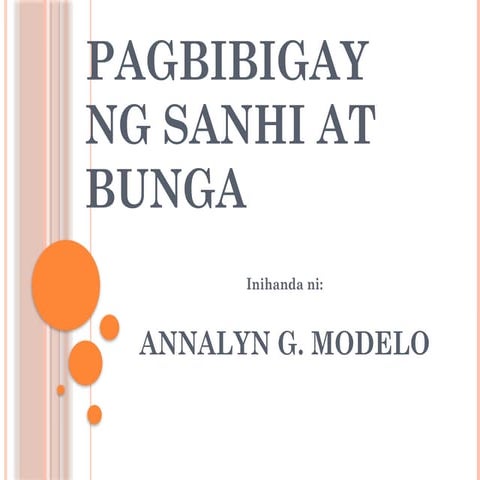 PAGBIBIGAY NG SANHI AT BUNGA POWERPOINT!