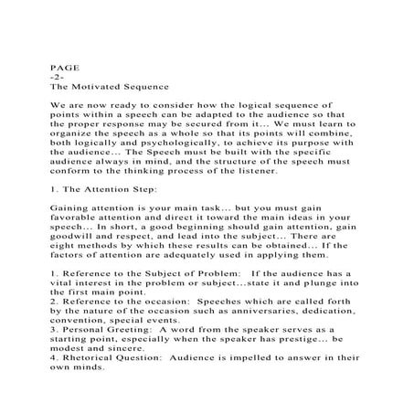 PAGE  -2-The Motivated SequenceWe are now ready to consi.docx