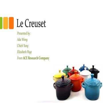 Le Creuset Market Research - March 2015