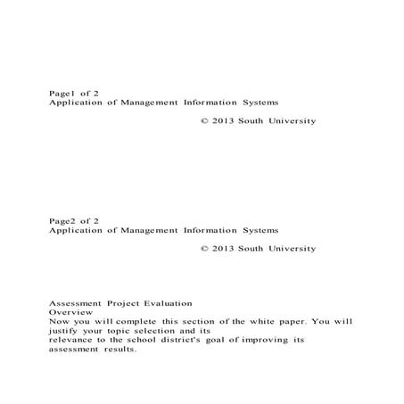 Page1 of 2 application of management information systems