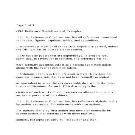 Page 1 of 3  GSA Reference Guidelines and Examples  I.docx