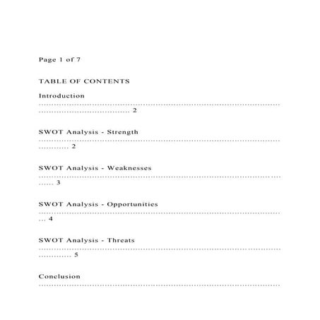 Page 1 of 7 TABLE OF CONTENTS Introduction .......docx