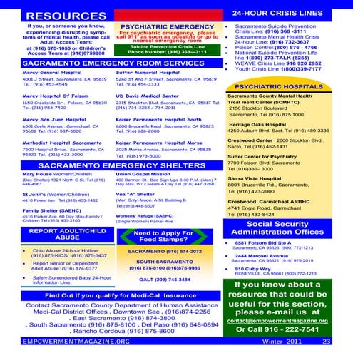 Page 23   winter issue of empowerment magazine