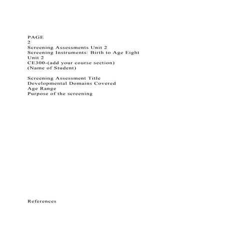 PAGE 2Screening Assessments Unit 2Screening Instruments .docx