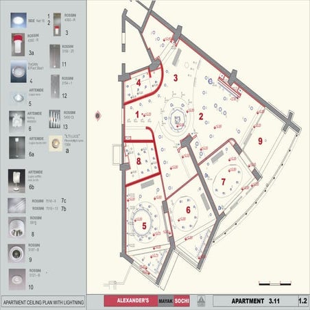 Residential Condominium, Mayak, Sochi, Russian Fderation - Page 3 Ceiling Plan