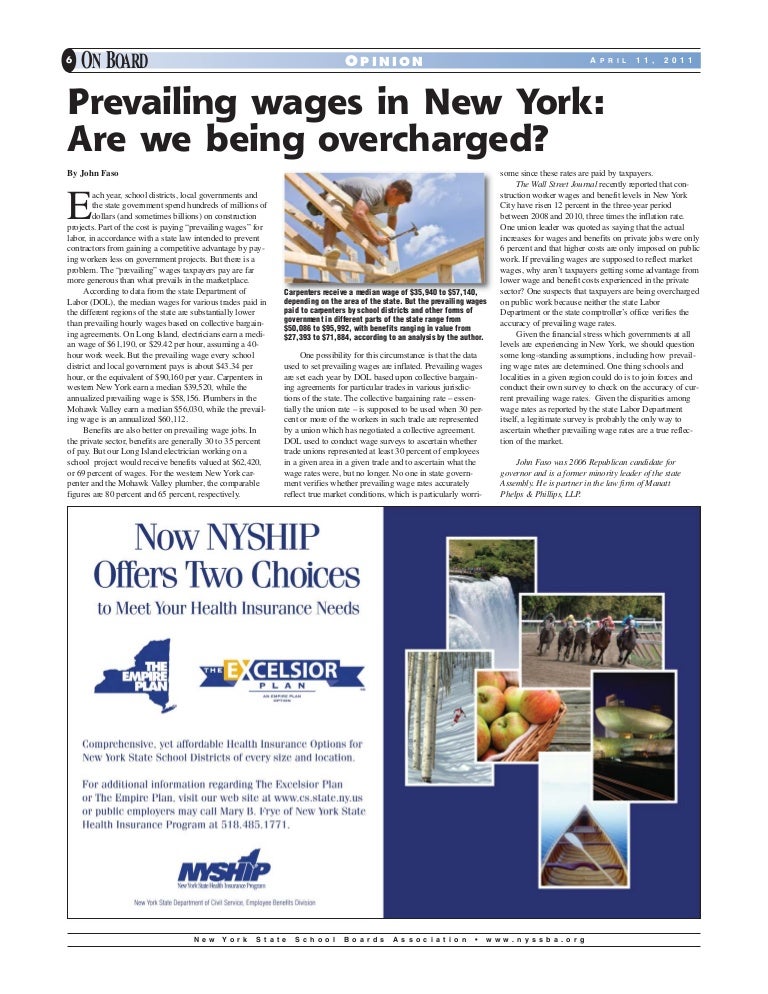 Prevailing Wages in NYS