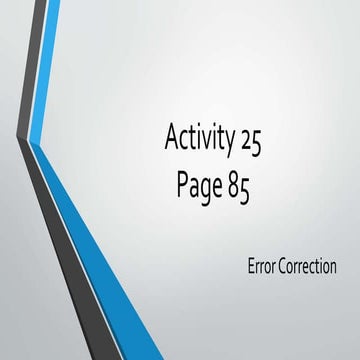 Page 85 25 error correction | PPT