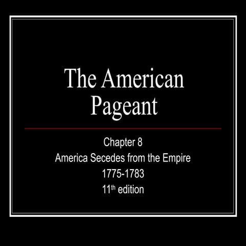 Pageant 13th Chapter 8 lecture