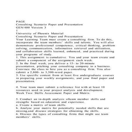 Page  consulting scenario paper and presentation gen480 vers