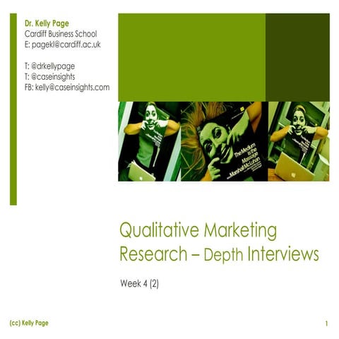 Depth Interviews in Applied Marketing Research