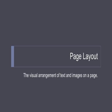 Page Layout | PPTX