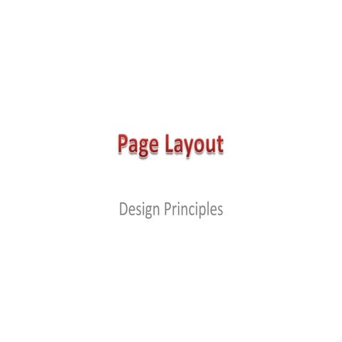 Page Layout And Design Principles | PPTX