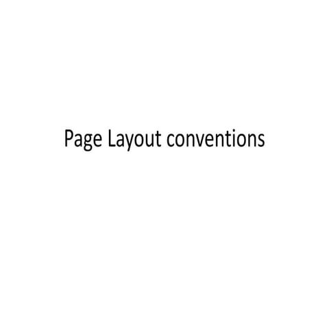 Page layout conventions | PPTX