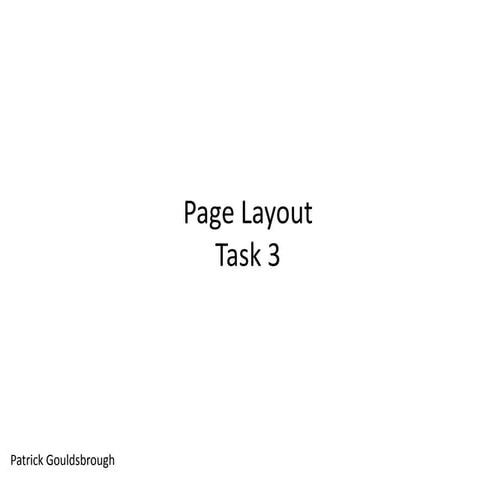 Page Layout & Design: Task 3 | PPTX