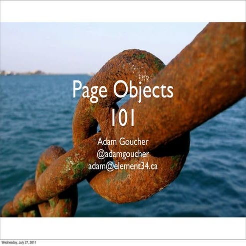 Selenium Page Objects101 | PPT