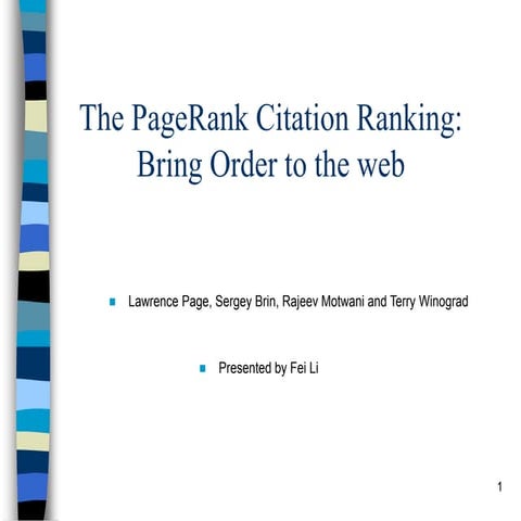 Page rank by university of michagain.ppt