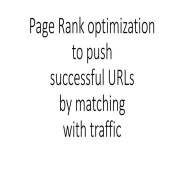 Page rank optimization to push successful URLs or products for e-commerce
