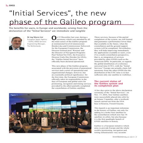 "Initial Services", the new phase of the Galileo program