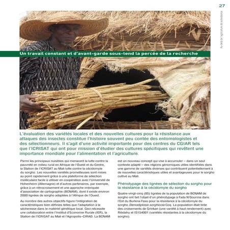 Steady backroom work underpins breakthrough crop science (French)