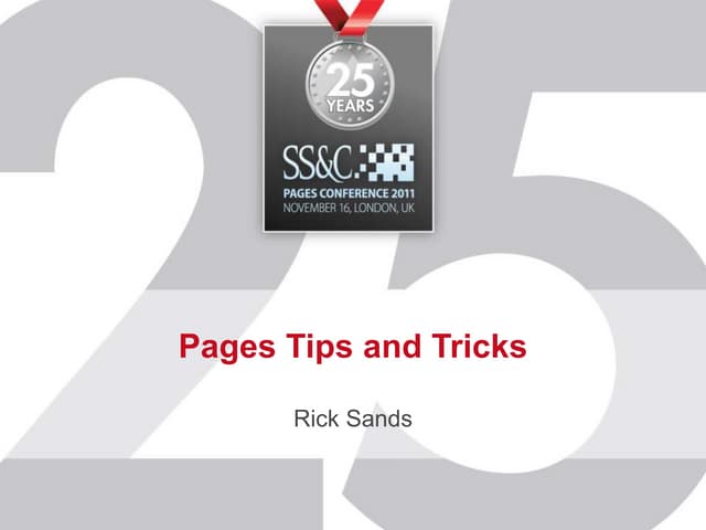 Pages tips and tricks