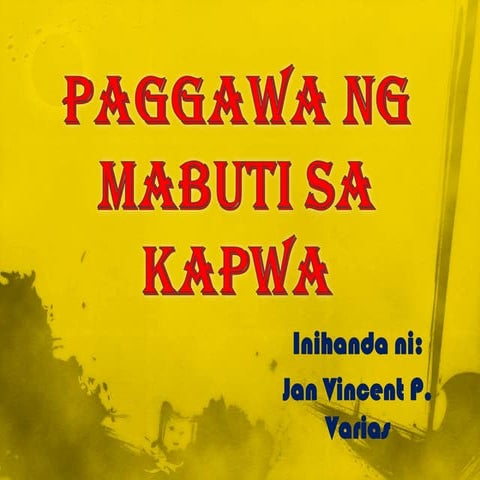 Paggawa ng mabuti sa kapwa