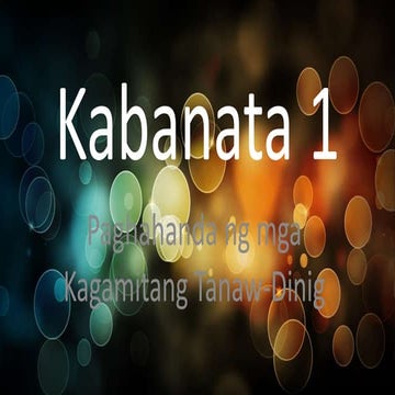 Paghahanda ng mga kagamitang tanaw dinig